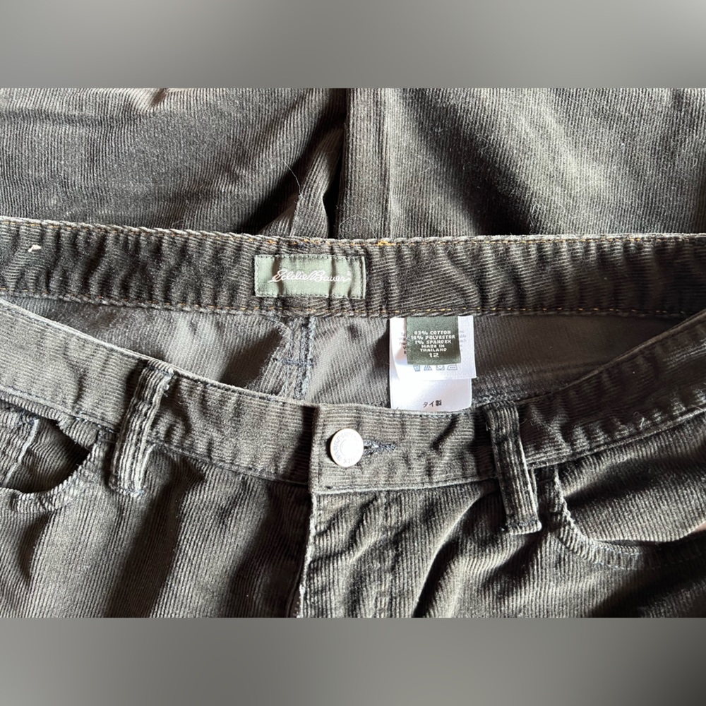 Eddie Bauer-  Dark olive- Cords- 12- 32” inseam
